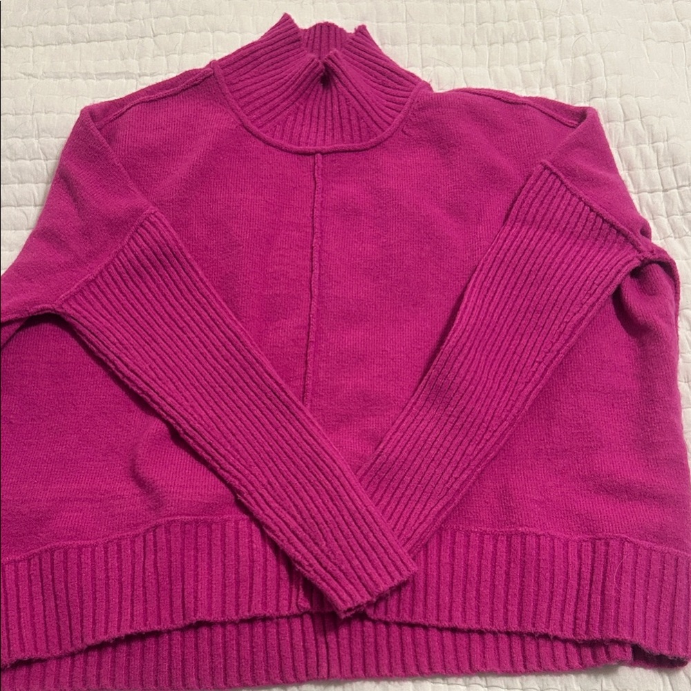 Women's Pink Turtleneck Sweater